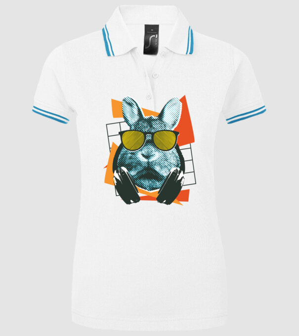 DJ Iepure model alb pe tricou