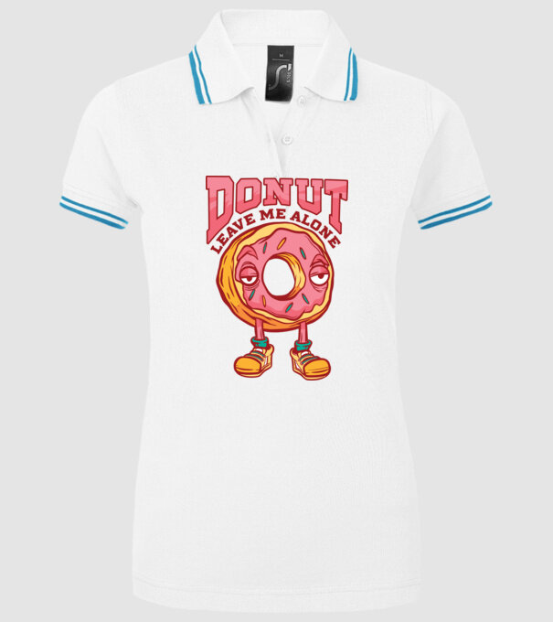 Donut leave me alone model alb pe tricou