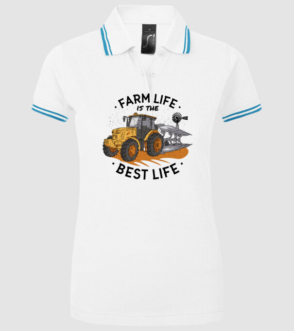 Farm Life is the Best Life Tractor model alb pe tricou