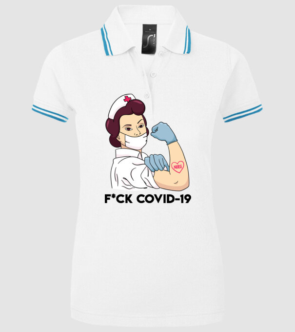 FCK Covid-19 Coronavirus model alb pe tricou
