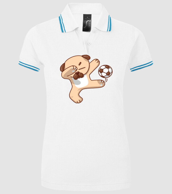 Cățel fotbalist DAB model alb pe tricou