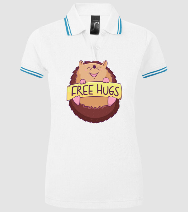 Free Hugs Arici model alb pe tricou