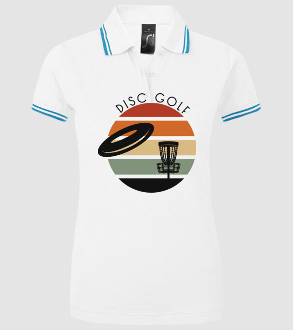 Frizbi Golf model alb pe tricou