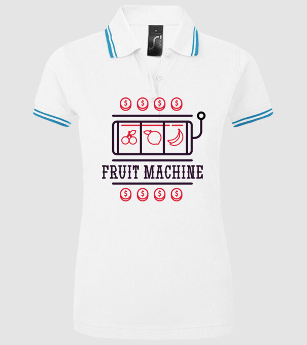 Fruit Machine Slot Machine model alb pe tricou