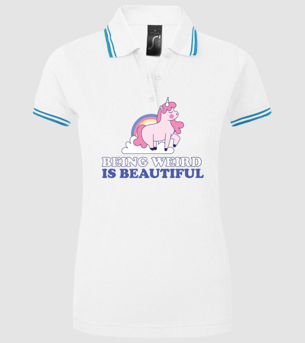 A fi ciudat este minunat Unicorn model alb pe tricou