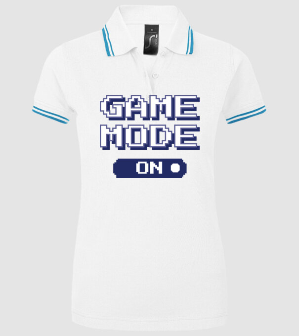 Game mode on Gamer pixel model alb pe tricou