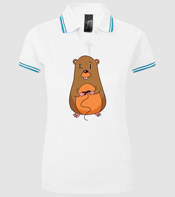 Hamster Gamer model alb pe tricou