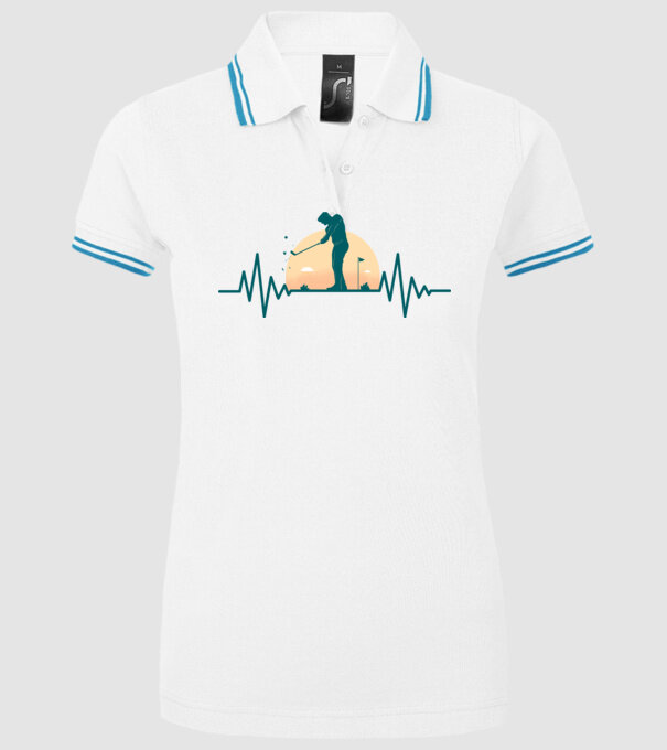 Golf Bătăi de inimă model alb pe tricou