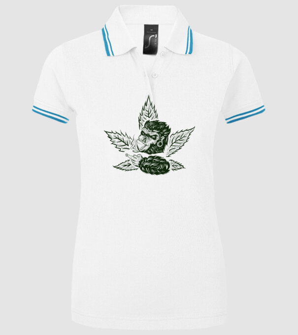 GORILĂ cannabis model alb pe tricou
