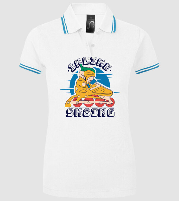 Skate Sk8 model alb pe tricou