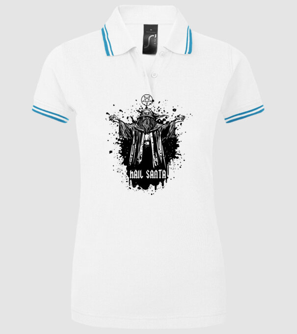 Hail Santa model alb pe tricou