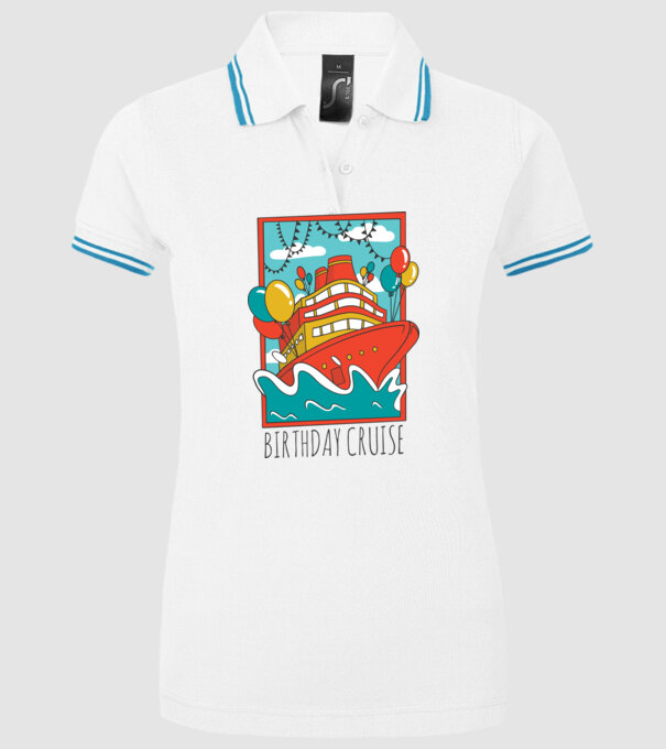Croazieră model alb pe tricou