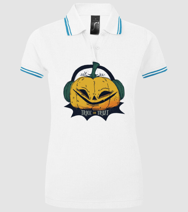 Dovleac Halloween model alb pe tricou