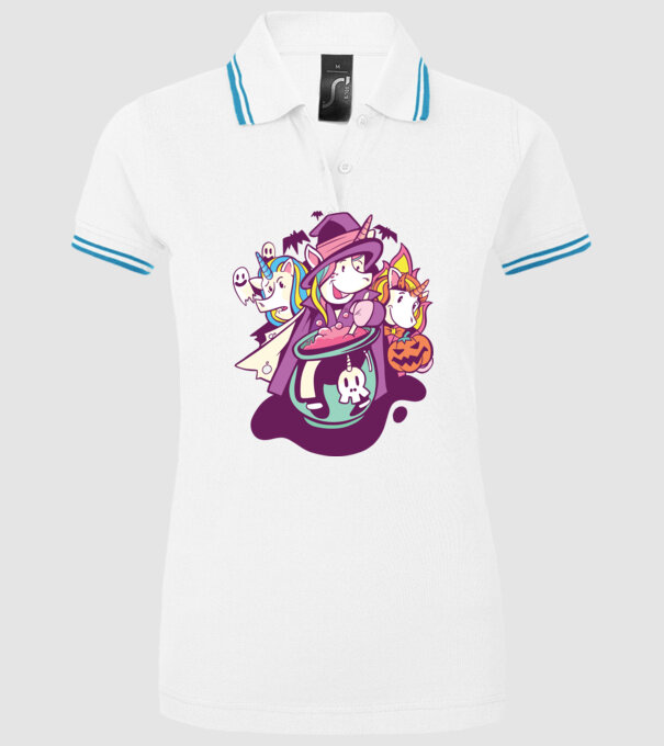 Unicorni Halloween model alb pe tricou