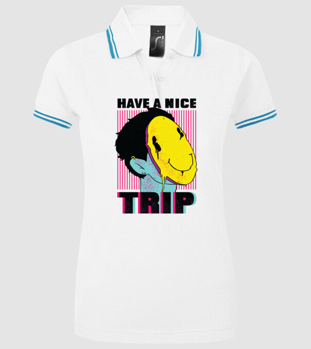 Have a nice Trip model alb pe tricou