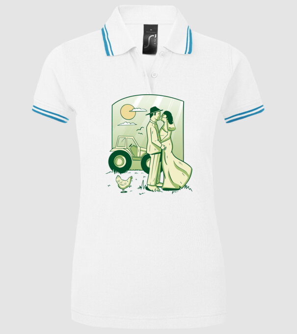 Gazda se căsătorește model alb pe tricou