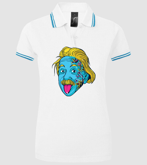 Hippy Albert Einstein model alb pe tricou