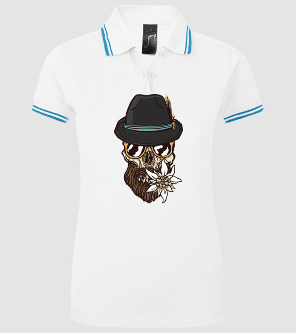 Craniu Hipster model alb pe tricou