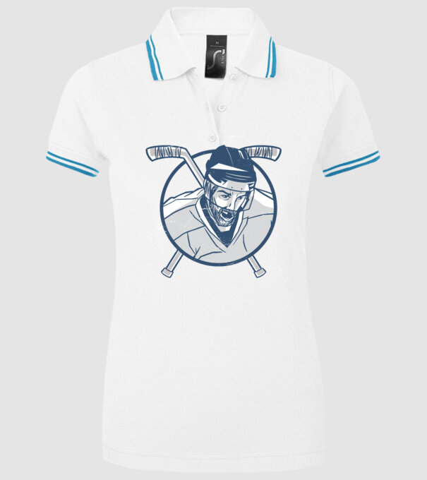 Hochei Jucător Hochei de gheață model alb pe tricou