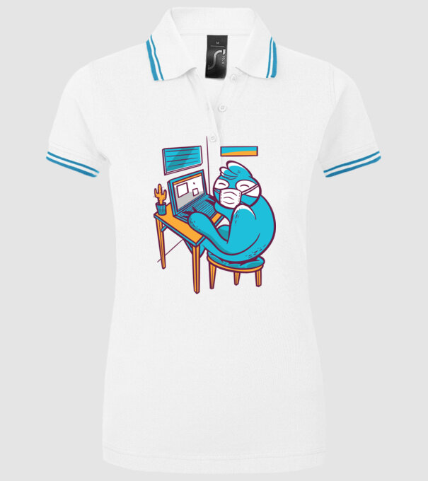 Leneș Home Office model alb pe tricou