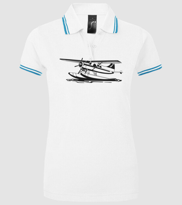 Hydroplane avion model alb pe tricou