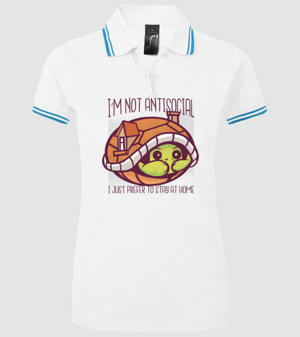 'I''m not antisocial, I just prefer to stay at home' model alb pe tricou