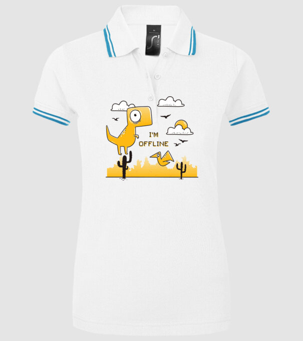 'I''m Offline tricou amuzant' model alb pe tricou