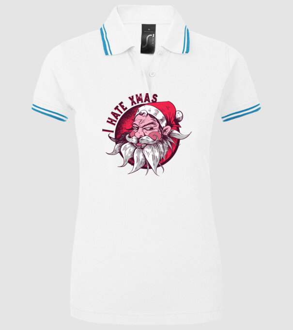 I Hate Xmas model alb pe tricou