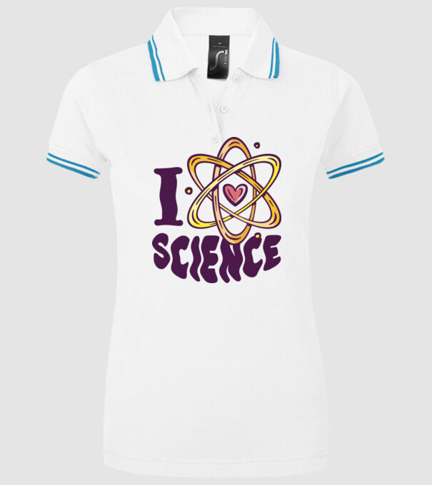 I Love Science știință model alb pe tricou