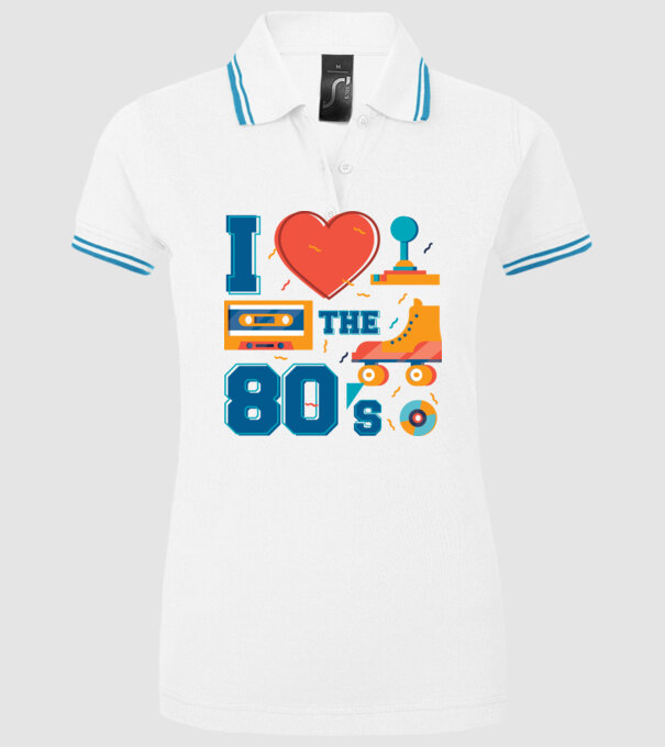 'I love the 80s - Iubesc anii ''80' model alb pe tricou