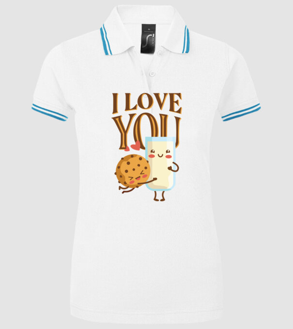 'I Love You tricou drăguț cuplu pentru Valentine''s Day' model alb pe tricou