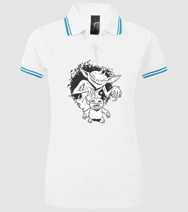 Umbră înfricoșătoare model alb pe tricou
