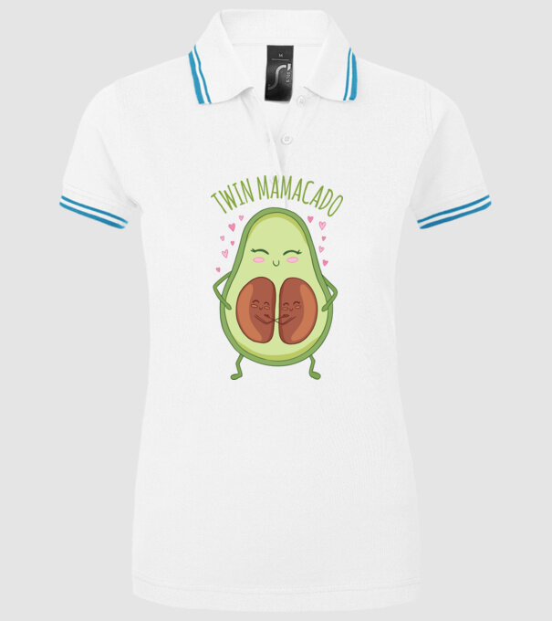Gemeni Mamacado model alb pe tricou