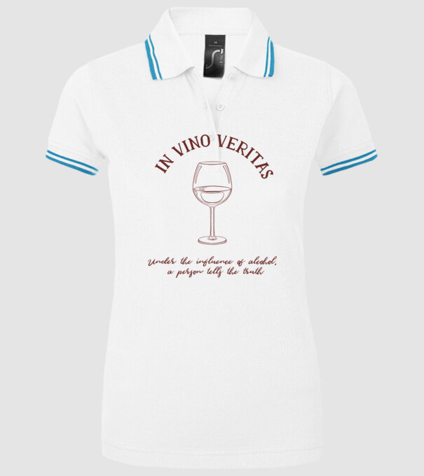 In Vino Veritas - Adevărul este în vin model alb pe tricou