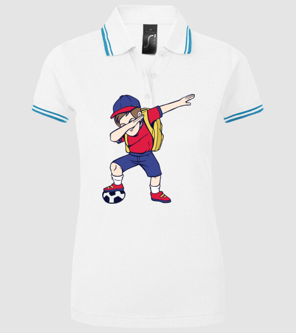 Școlar Fotbalist DAB model alb pe tricou