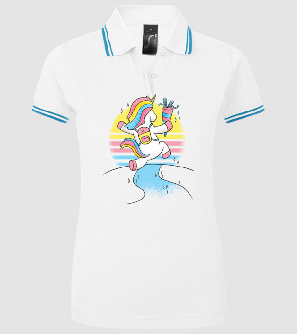 Unicorn școlar model alb pe tricou