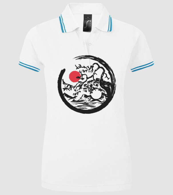 Yin-Yang Bonsai model alb pe tricou