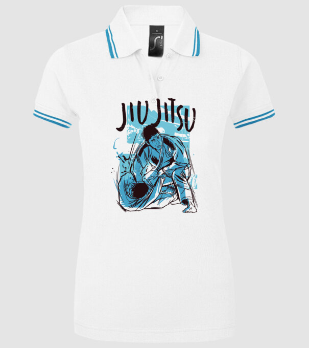 Jiu Jitsu model alb pe tricou