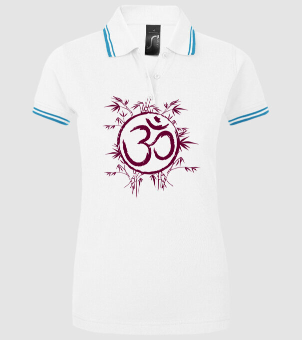 Simbol Yoga model alb pe tricou