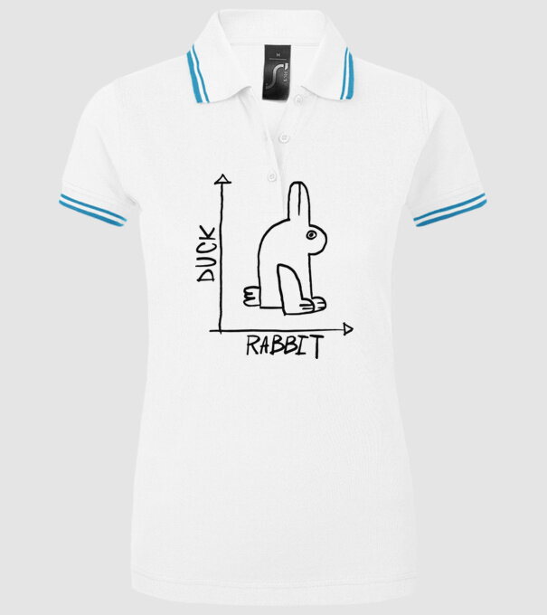 Rață vs Iepure model alb pe tricou