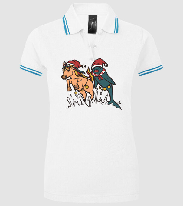 Animale de Crăciun model alb pe tricou