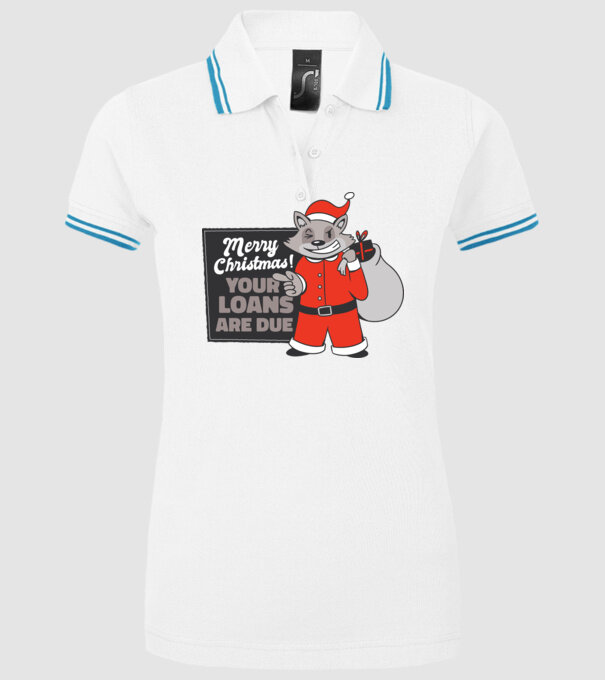 Raton de Crăciun model alb pe tricou