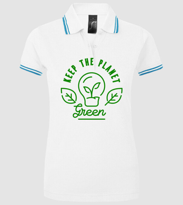 Keep The Planet Green - Ziua Pământului model alb pe tricou