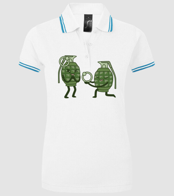 Grenadă de mână Cerere în căsătorie Dragoste model alb pe tricou
