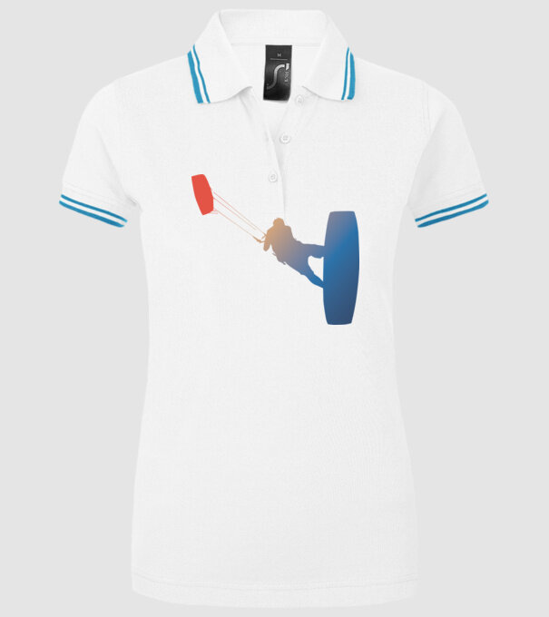 Kite Surfer model alb pe tricou