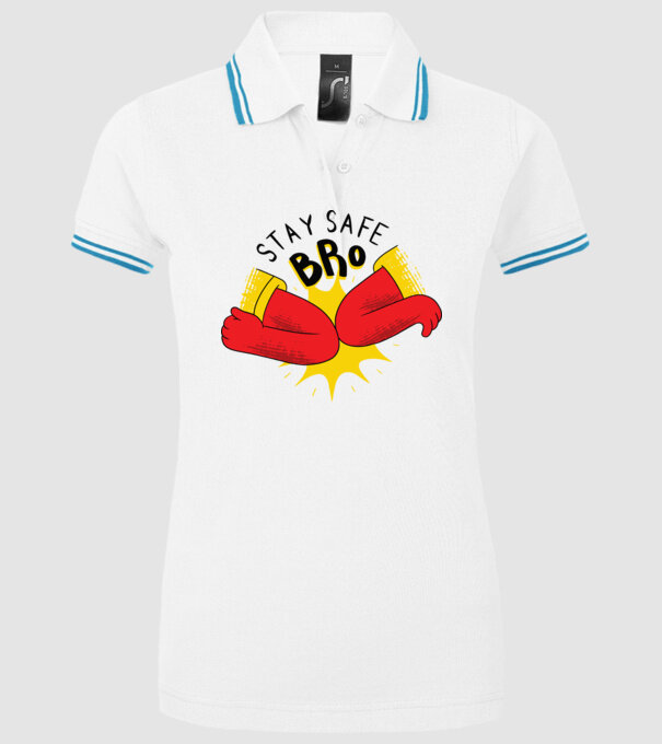 Coronavirus Salut cu cotul model alb pe tricou