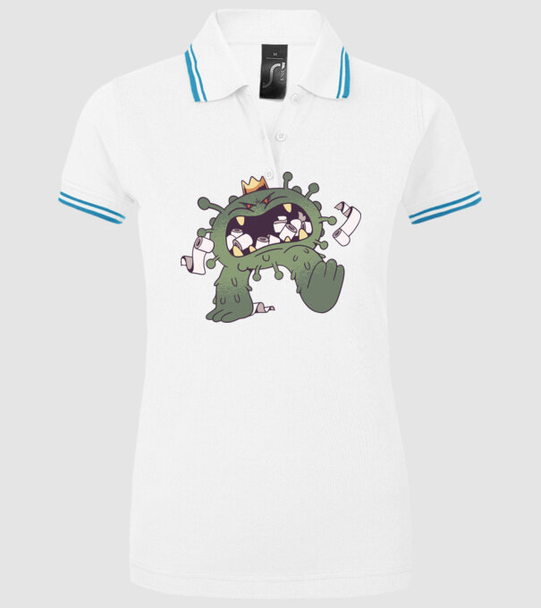 Monstru de hârtie igienică Coronavirus model alb pe tricou