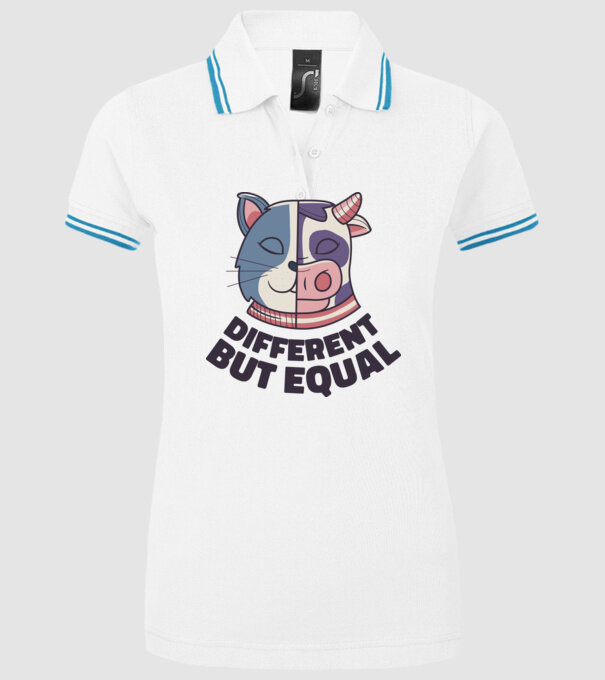 Diferit, dar egal model alb pe tricou