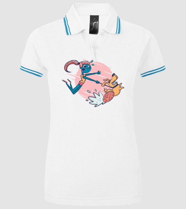 Plimbarea câinilor model alb pe tricou