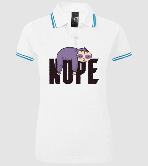 Leneș Nope model alb pe tricou